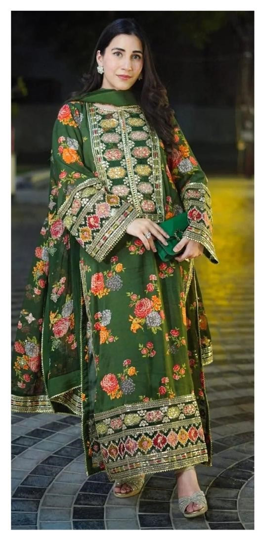Silk Embroided 3 PC